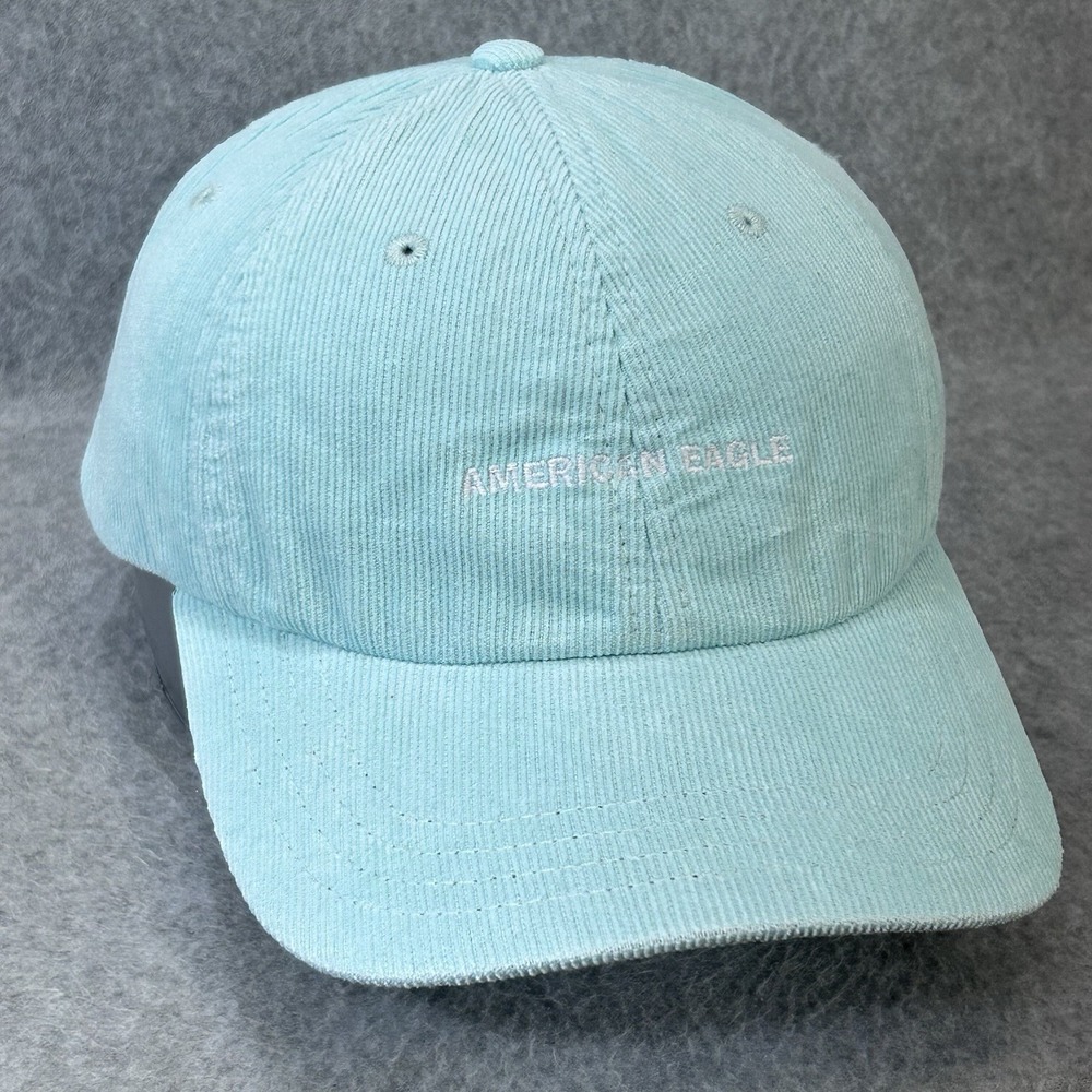 American Eagle Mint Green Corduroy Dad Hat Cap Strapback One Size